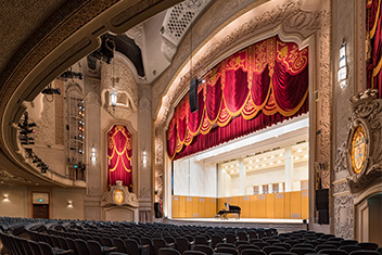 Arlene Schnitzer historic restoration project in Portland Oregon. Concert hall, venue, theater, stage.