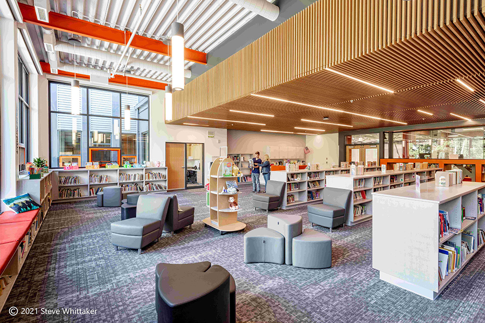Kalama School Library Interior